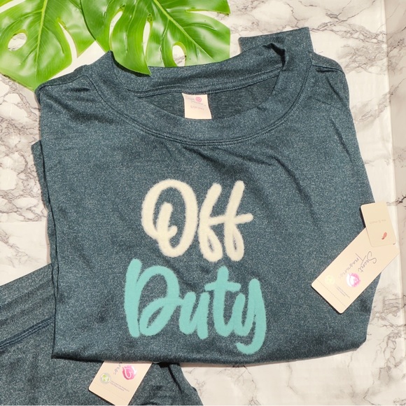 Secret Treasures Women's Off Duty Long Sleeve Crew-Neck Top and Jogger pants NEW - Picture 3 of 8